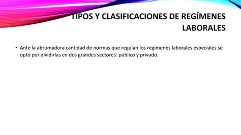 Reg Menes Laborales En El Per Actualizados Al Ppt