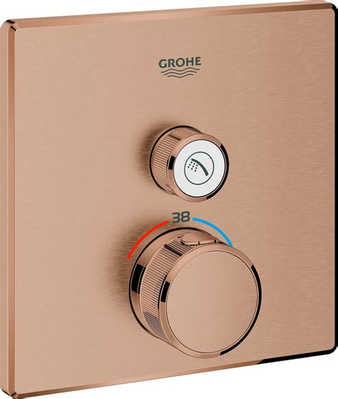 Grohe Grohtherm Smartcontrol Mit Absperrventil Warm Sunset Geb Rstet