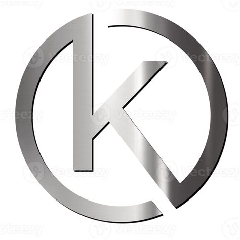 Letter K Logo Metallic Style 33659580 Png