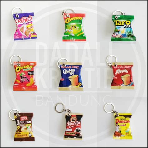 Jual Gantungan Kunci Miniatur Snack Unik Shopee Indonesia