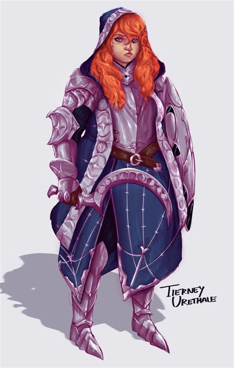 [OC] [ART] Princess Tierney Urethale, Female Human Grave Cleric to Sehanine, my partner's CoS ...