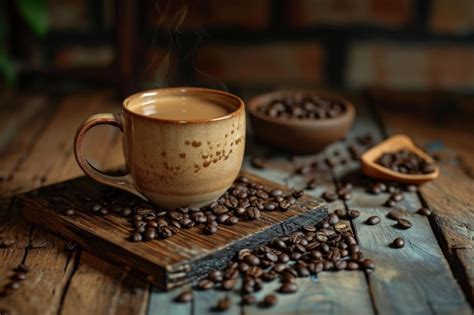 Premium Photo | Coffee Cup on Wooden Table