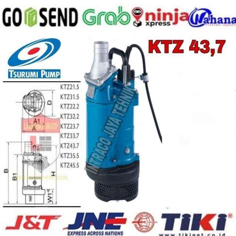 Jual Pompa Tsurumi Ktz43 7 Pompa Celup Submersible Heavy Duty Drainage