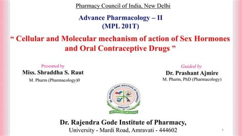 Sex Hormones And Oral Contraceptives Pptx