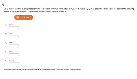 Solved Let μ denote the true average reaction time to a Chegg