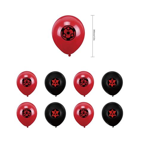 Naruto Birthday Party Decoration Set Akatsuki Latex Balloons Banner Cake Topper Uchiha Itachi