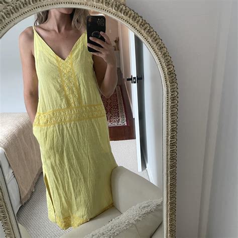 Seafolly Yellow Dress Xs Made To Wear Over Depop