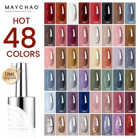 Maychao Ml Autumn Winter Gel Nail Polish Colors Pure Jelly Glitter