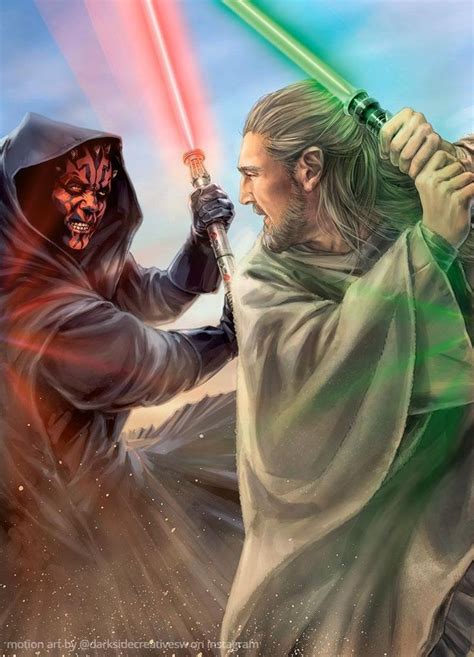 Qui Gon Jinn vs Darth Maul – Duel on Tatooine by Chris Trevas [Video ...