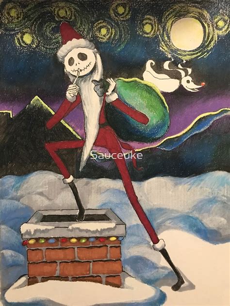 "Santa Claus Jack Skellington" Framed Art Print for Sale by Sauceuke ...