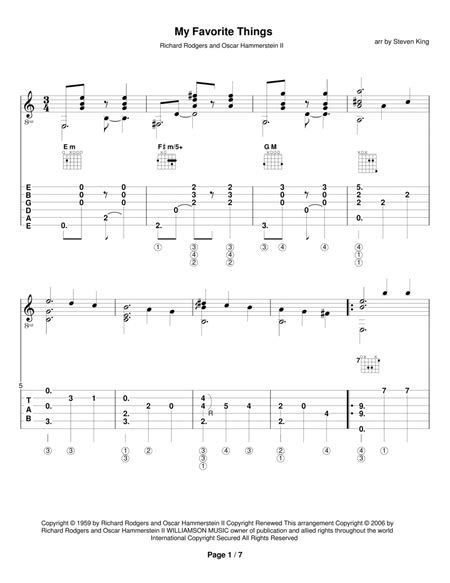 My Favorite Things By Chicago Guitar Solo Digital Sheet Music