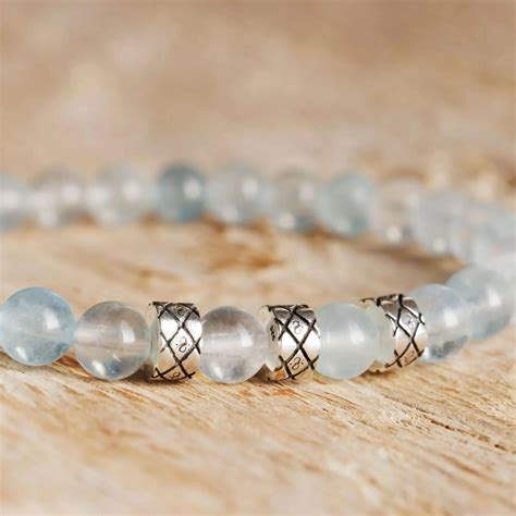 Aquamarine Bracelet Xiv 925 Sterling Silver Handcrafted
