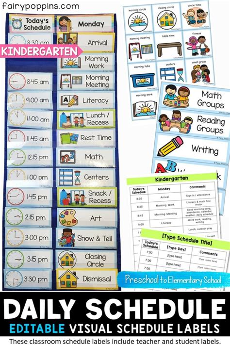 How To Create A Visual Schedule For The Classroom Fairy Poppins