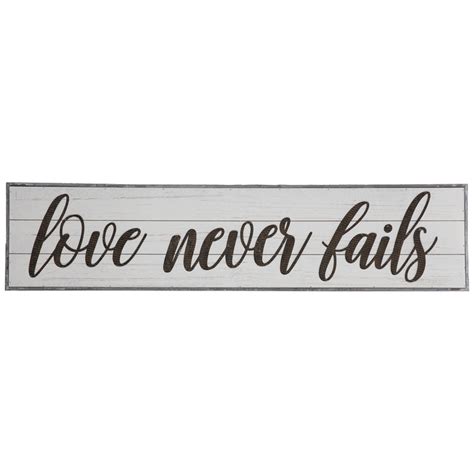 Love Never Fails Wood Wall Decor | Hobby Lobby | 1650241