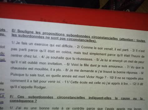 Bonsoir J Ai Un Exercice En Fran Ais Faire Mais Je Ne Comprends Pas