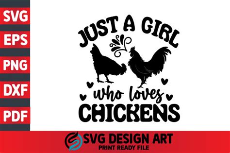 Just A Girl Who Loves Chickens Shirt Svg Graphic By Svg Design Art