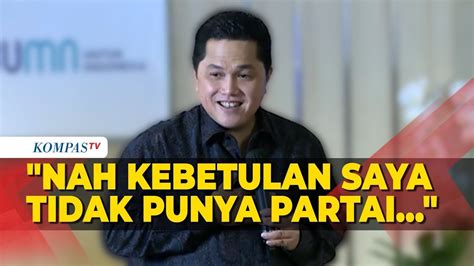 Begini Respons Erick Thohir Soal Dirinya Kerap Masuk Survei Bakal