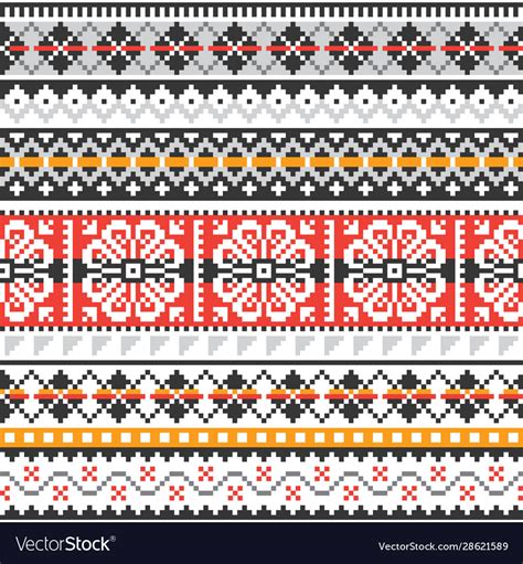 Fair Isle Knit Traditional Seamless Pattern Vector Image