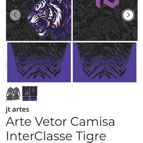 Arte Vetor Camisa Interclasse Tigre Mod Elo