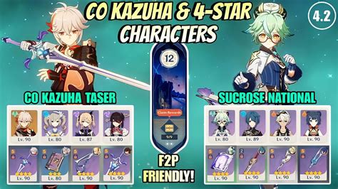 F2P FRIENDLY C0 Kazuha Taser Sucrose National Spiral Abyss 4 2 Floor