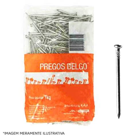 Prego Com Cabeça Galvanizado Belgo 18x27 2 1 2x10 1kg