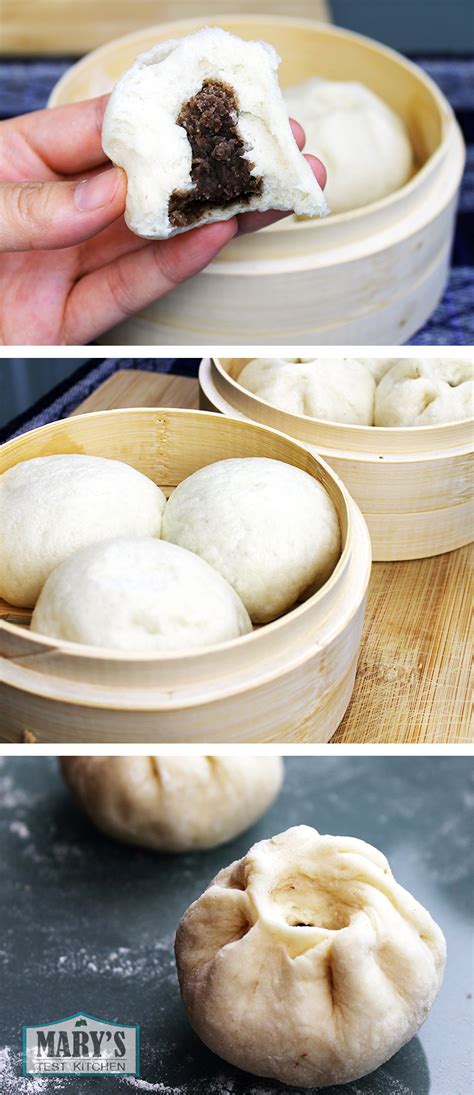 Chinese Steamed Sweet Red Bean Buns 豆沙包 Dou Sha Bao Vegan Recipe