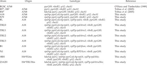 Genotypes of A. nidulans strains used in this study | Download Table 
