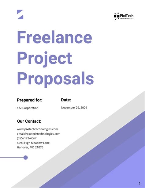 Freelance Project Proposal Template Venngage