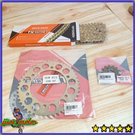 Jual Gear Set R V Vixion R Vva Xsr Tk Racing Rantai Gold