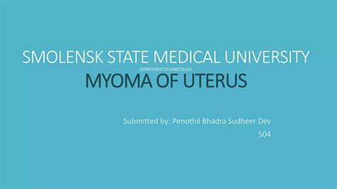 Myoma Of Uteruspptx