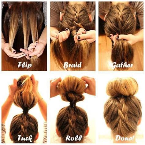 Upside Down French Braid Bun Tutorial Pictures Photos And Images For