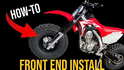 HONDA CRF125 Big Wheel Build Part 1 Front End Install YouTube