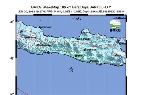 Bmkg Sebut Terjadi 44 Kali Gempa Susulan Usai Gempa M 64 Di Selatan