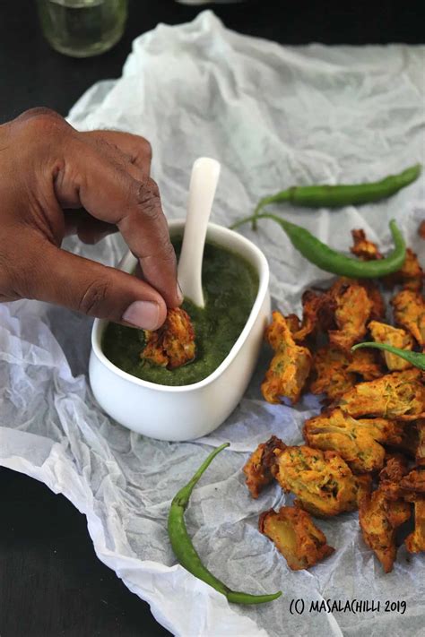 Air Fryer Onion Pakoda No Fry Tea Time Snack Masalachilli