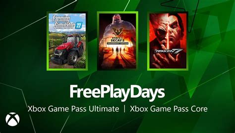 Xbox Game Pass Core Und Ultimate Mitglieder Sind Zu Den Free Play Days