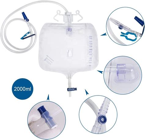 Lolicute Urinary Drainage Bag Anti Reflux Chamber Urinary Catheter