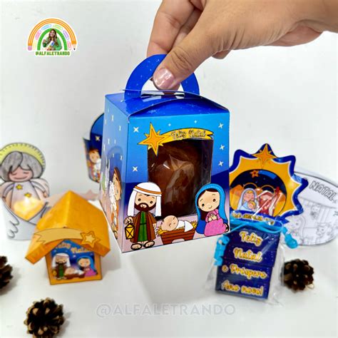 Kit Lembrancinhas Natal Crist O Lojinha Alfaletrando Andressa Marchioti