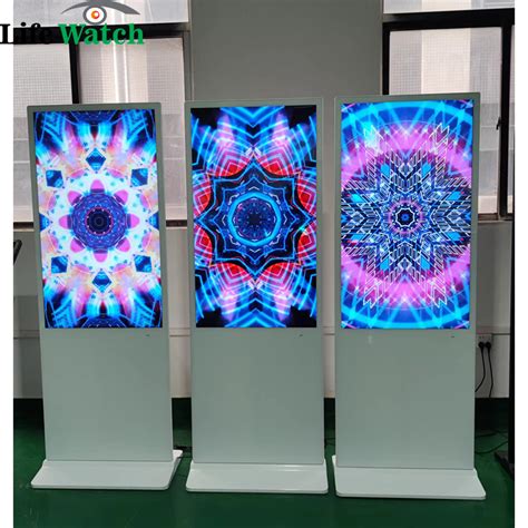 Inch Interactive Advertising Floor Upstanding Indoor Lcd Kiosk