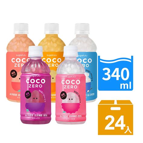 韓味不二 韓國低卡椰果飲料340ml24入箱購荔枝葡萄優格芒果水蜜桃 口味任選 Pchome 24h購物