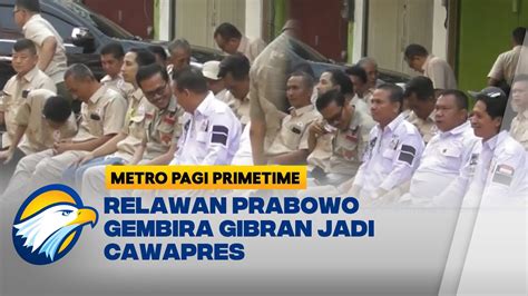 Relawan Prabowo Bersorak Gembira Gibran Jadi Cawapres Youtube