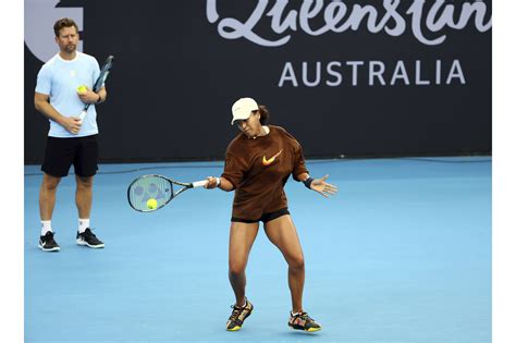 Naomi Osaka hits practice court on Christmas Day in advance of tennis