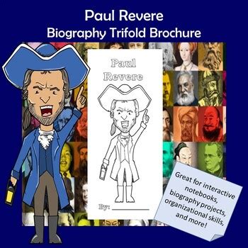 Paul Revere Biography Trifold Graphic Organizer TpT