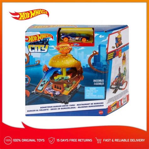 Hot Wheels City Downtown Burger Drive Thru Playset Lazada PH