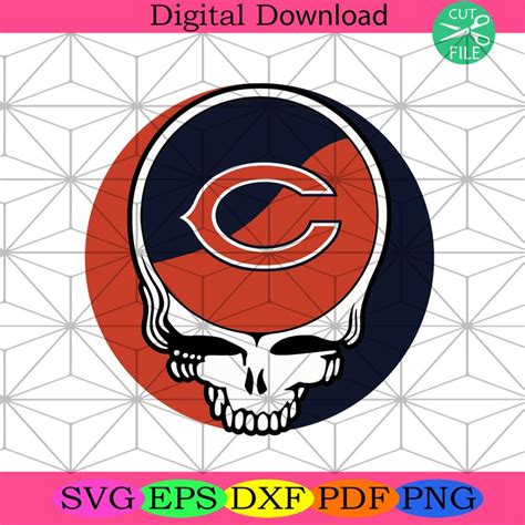 Chicago Bears Skull Svg Sport Svg Football Teams Svg Sport Teams