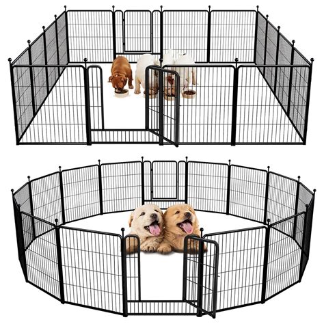 Premium Dog Playpen Decorative Garden Metal Fence Foldable Pet