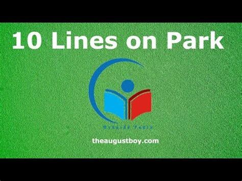 10 Lines On Park In English 10 Lines Essay On Park Importance Of