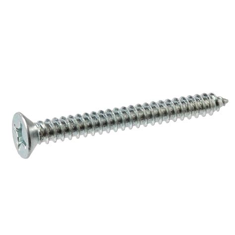 Everbilt 10 X 2 12 In Zinc Flat Head Phillips Sheet Metal Screw