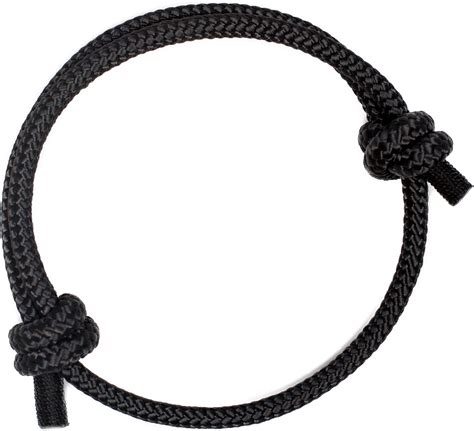 Wind Passion Pulsera Náutica Elegante Negra de Cuerda de la Más Alta