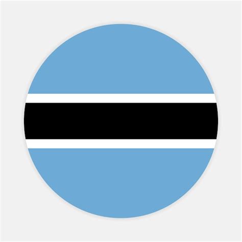 Dise O Del Icono Vectorial De La Bandera Redonda De Botswana Dise O De