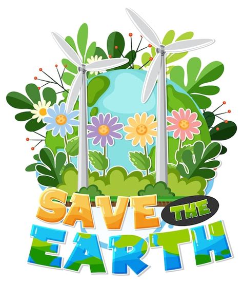 Premium Vector Save The Earth Banner Design
